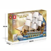 Reobrix 66011 "The Sun" Piratenschiff 3162 Teile