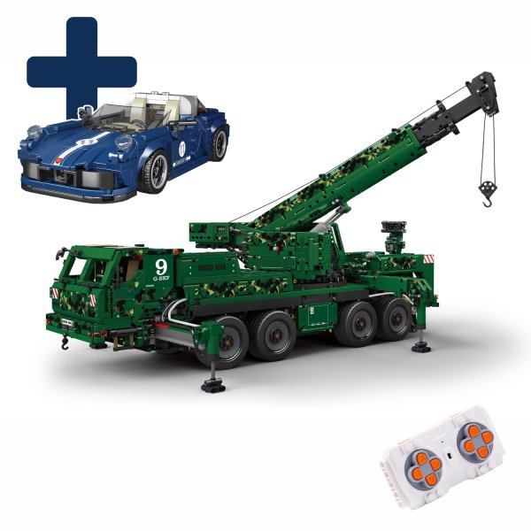 Mould King 20009 "Armored Recovery Crane G-BKF" Militär Kran 5539 Teile