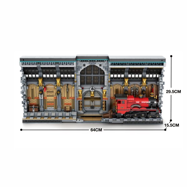 Reobrix 66031 "Wizard Train Book" Buch (aufklappbar) Bahnhof 3060 Teile inkl. Beleuchtung