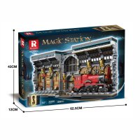 Reobrix 66031 "Wizard Train Book" Buch (aufklappbar) Bahnhof 3060 Teile inkl. Beleuchtung