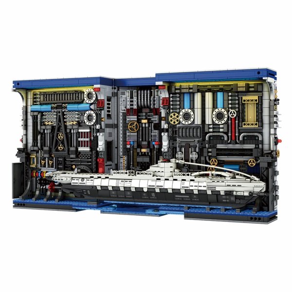 Reobrix 66038 "The Submarine Book" Buch (aufklappbar) U-Boot 3372 Teile inkl. Beleuchtung