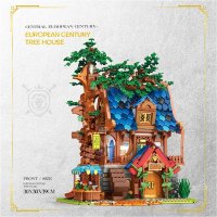 Reobrix 66008 "European Century Tree House" Baumhaus 2566 Teile inkl. Beleuchtung + Geschenk