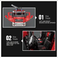 Reobrix 22008 "Fire Truck" Feuerwehrauto mit Wasserpistole 2888 Teile
