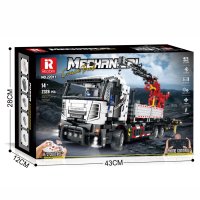Reobrix 22011 "Crane Truck" LKW mit Kran 2328 Teile inkl. RC + Geschenk